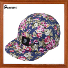 Chapeau de panneau Floral 5 de coton de bord plat de mode